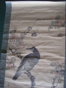 掛軸修理　【シワと折り目の補修】