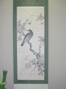 掛軸修理　【シワと折り目の補修】