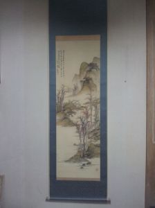 掛け軸修復、シミ抜き