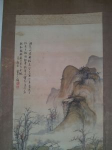 Restoration of hanging scroll, stain free